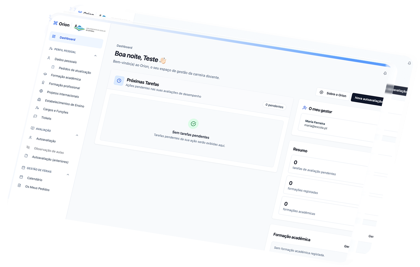 Dashboard do Orion